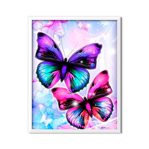 Diamond Art, Intermediate Kit, Watercolor Butterfly, 14 x 11